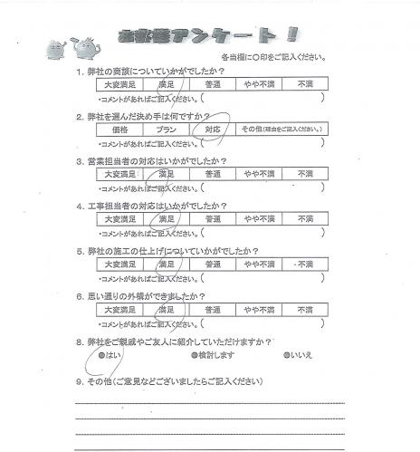 奈良県生駒市 W様