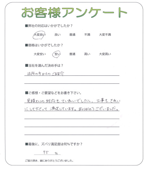 大阪府大阪市生野区 K様