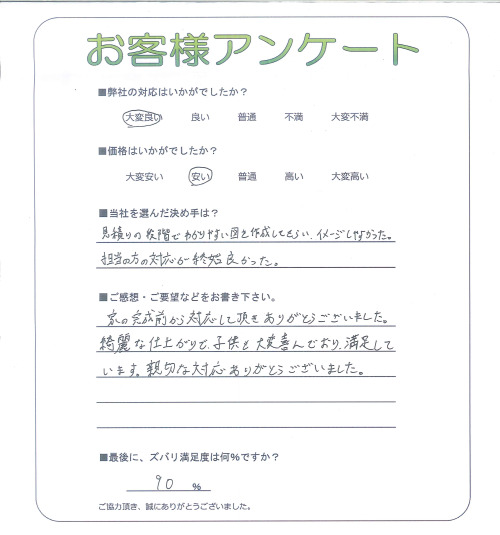 工事の感想を聞かせてください。