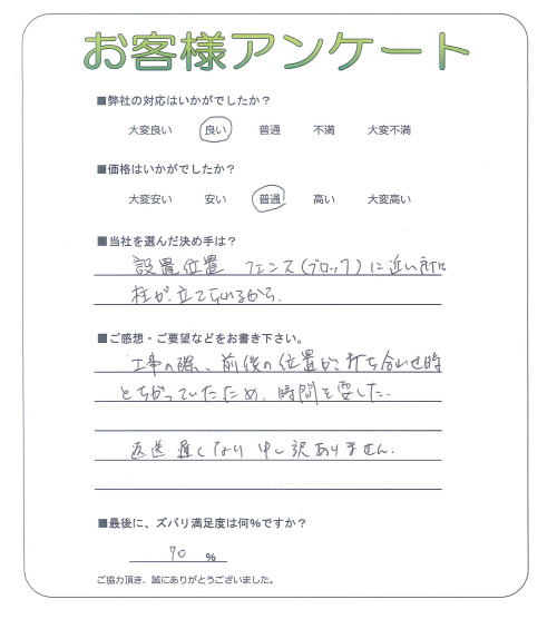大阪府大阪市東住吉区 I様