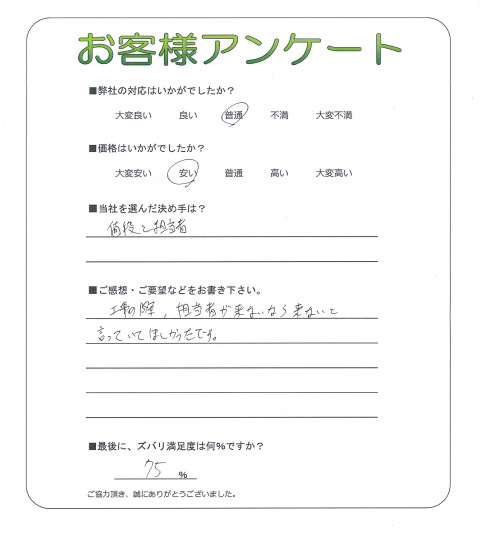 大阪府大阪市旭区 S様