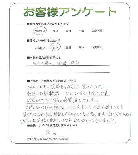 工事の感想を聞かせてください。