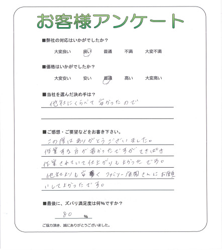 大阪府門真市 S様