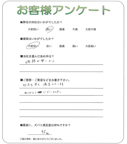 大阪府東大阪市 I様