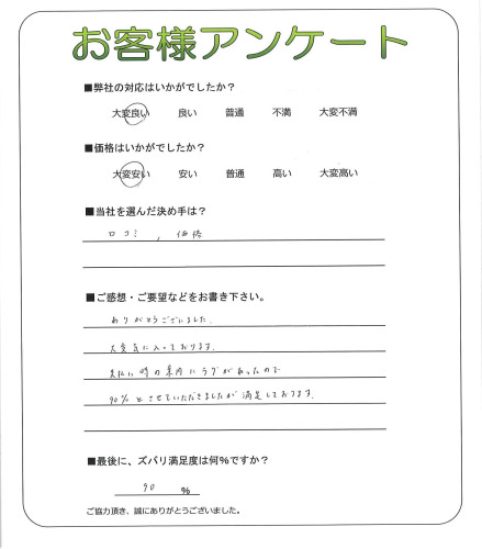 工事の感想を聞かせてください。