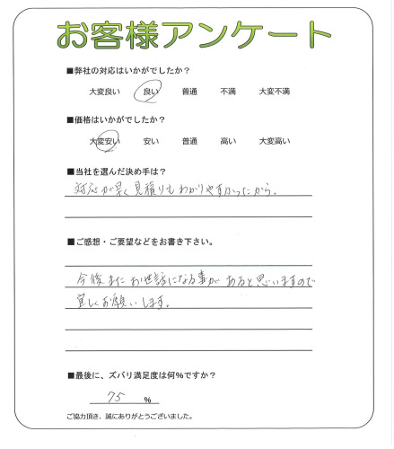 大阪府守口市 Y様