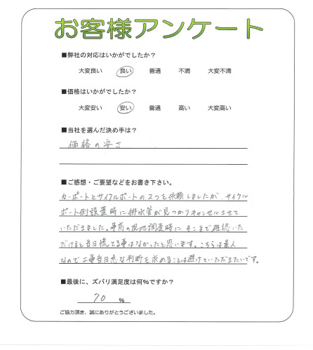 大阪府堺市東区 A様