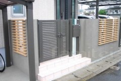 門まわり シンプル門扉