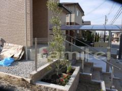 植栽シンボルツリー 常緑シマトネリコ メッシュフェンス