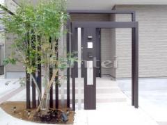 角柱アーチ 木製調アルミ角材 プランパーツ 植栽 シマトネリコ