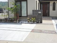 新築和モダン オープン外構