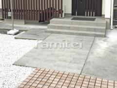 玄関アプローチ 床タイル貼り カーポート プライスポート縦2台