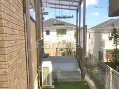 洗濯干し屋根 本物そっくり人工芝 防草シート加工