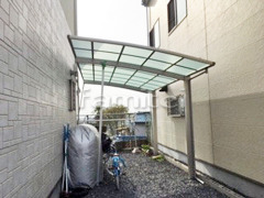 カーポート プライスポート1台 雨除け屋根 YKKヴェクター1階 特殊加工 斜めカット