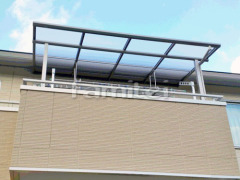 ベランダ屋根 フラットテラス屋根2階 カーポート プライスポート横2台