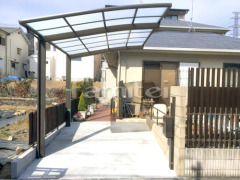 カーポート LIXILネスカR1台 機能門柱