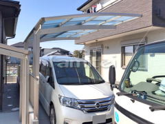 カーポート 土間コンクリート タイルデッキ