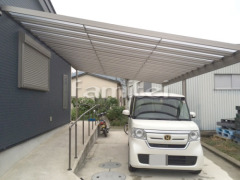 雨除け屋根 人工木材ウッドデッキ デッキフェンス