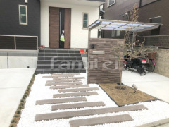 新築シンプル オープン外構