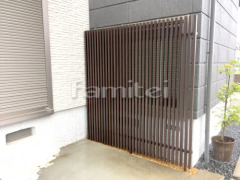 木製調目隠しフェンス塀 格子ウッド