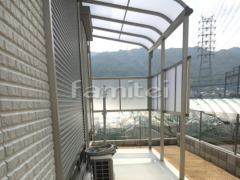 雨除け屋根 ヴェクターテラス1階 境界フェンス塀 ハイグリッドフェンスUF8型