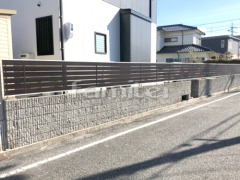 目隠しフェンス塀 LIXIL木製調ジオーナYS型