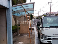 カーポート プライスポート1台 既存門扉解体