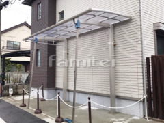 カーポート YKKレイナポートRE1台 前下がり 逆勾配