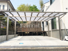 カーポート LIXILネスカ 人工木材ウッドデッキ フル木製調テラス屋根