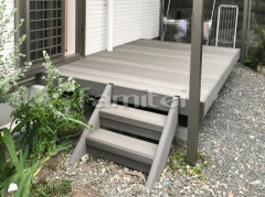 人工木材ウッドデッキ LIXIL木彫 樹ら楽ステージ