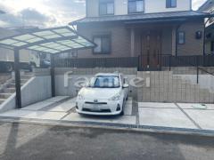 土間コンクリート 土間コンクリート シンプル カーポート1台 (単棟) YKKAP アリュース アール屋根
