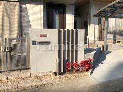 リフォームシンプル セミクローズ外構