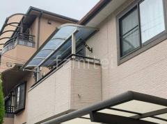 2階ベランダ屋根 YKKAP ソラリアR アール屋根 スタンダード 壁付