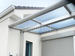 2階ベランダ屋根 YKKAP ソラリアF フラット屋根 スタンダード 壁付