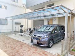 カーポート YKKエフルージュグランFIRST横3台 土間コンクリート