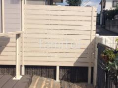 人工木・樹脂F&F マイティウッド 1階テラス屋根 LIXIL 人工木デッキ