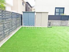 人工芝 防草シート加工 グリーンフィールド リアリーターフ ミドル 25mm
