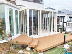 ガーデンルーム 人工木ウッドデッキ カーポート