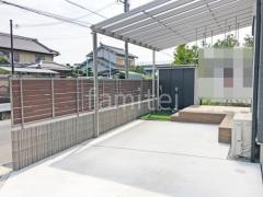 アルミ形材 フェンス LIXIL 木製調AB YS3型 横スリット3 目隠し 木調・ラティス ブロック塀 (化粧ブロック) ユニソン アルタ