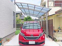 カーポート1台+延長 (1.5台縦連棟) LIXIL ネスカR アール屋根