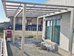 雨除け屋根 YKK独立式エフルージュFIRST大型テラス1階