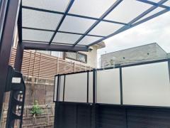 カーポート1台 (単棟) YKKAP エフルージュ FIRST 変形地対応 フラット屋根