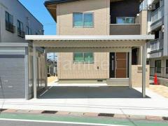 カーポート2台(ワイド) ツイン YKKAP ジーポートPro 積雪50cm対応 フラット屋根 折板屋根