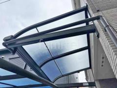 柱なしテラス屋根 (雨除け1階用) LIXIL スピーネR アール屋根 スタンダード 壁付