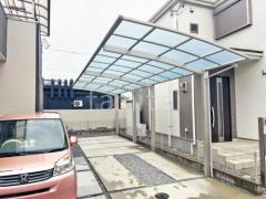 カーポート2台(縦) 連棟 YKKAP アリュース アール屋根
