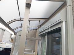2階ベランダ屋根 LIXIL スピーネR アール屋根 スタンダード 壁付