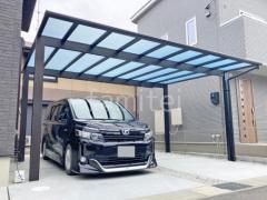 カーポート2台(ワイド) ツイン YKKAP エフルージュ FIRST フラット屋根