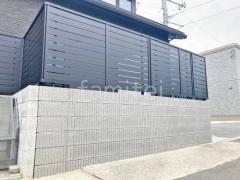ブロック塀 (化粧ブロック) ユニソン ジャスティ アルミ形材 フェンス LIXIL AB YS3型 横スリット3 目隠し