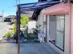 1階テラス屋根 (雨除け) YKKAP ソラリアF フラット屋根 スタンダード 壁付