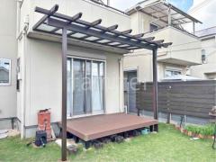 フル木製調テラス屋根 YKKサザンテラス パーゴラタイプ1階 積雪50cm対応